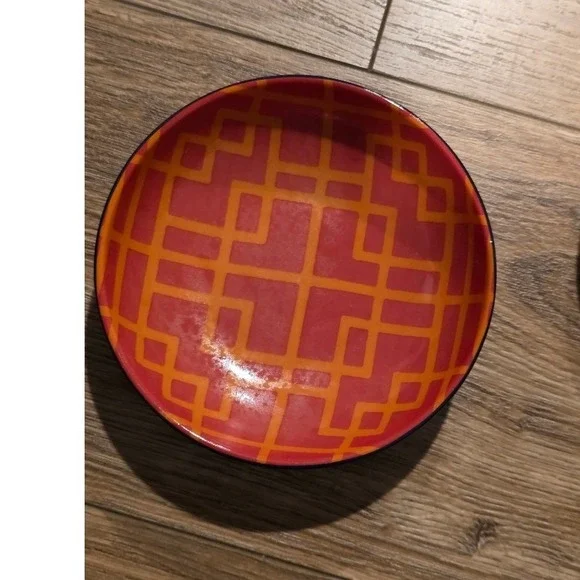 Williams Sonoma Geometric‎ Bowls Set of 4 Red Orange Blue Green - Picture 5 of 12